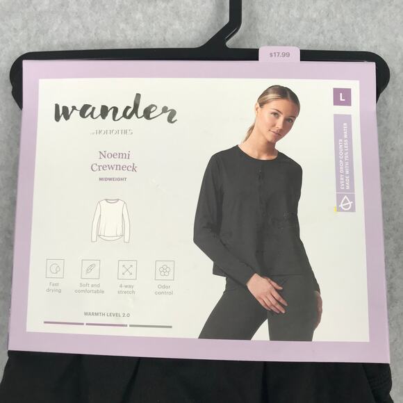 Wander Hot Totties Thermal Top Large Midweight Base Layers Noemi Soft Snow Ski - Picture 1 of 6